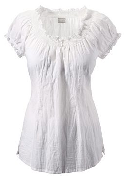 Белоснежная блузка кармен белая