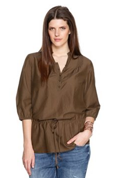 Блузка в стиле кантри, купить коричневую блузку