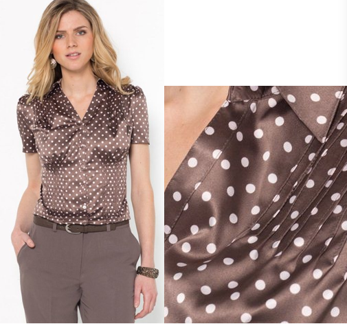Блузка в горошек: 11 фото, с чем носить