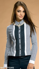 Блузка-рубашка серая