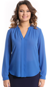 Голубая шифоновая блузка