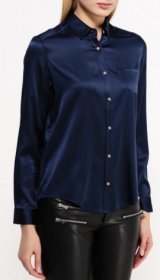 Темно-синяя блузка