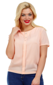 Розовая блузка для полных женщин летняя